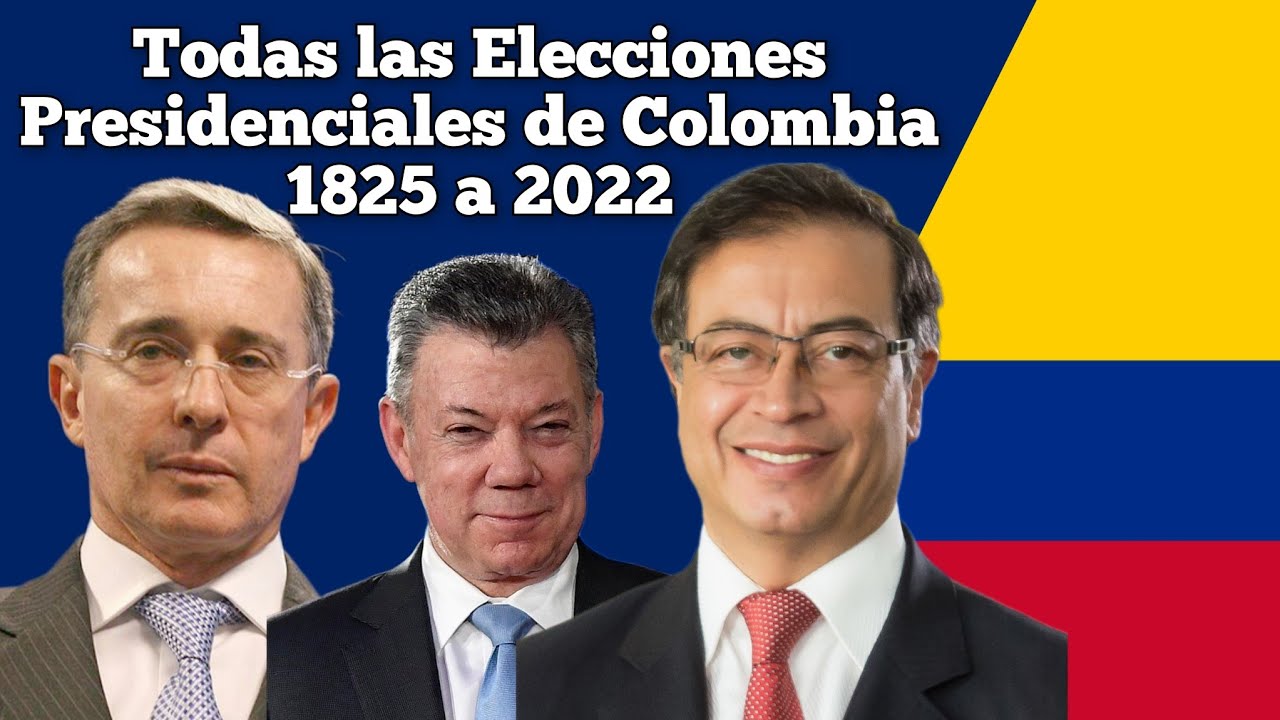Todas las Elecciones Presidenciales de Colombia | 1825 a 2022