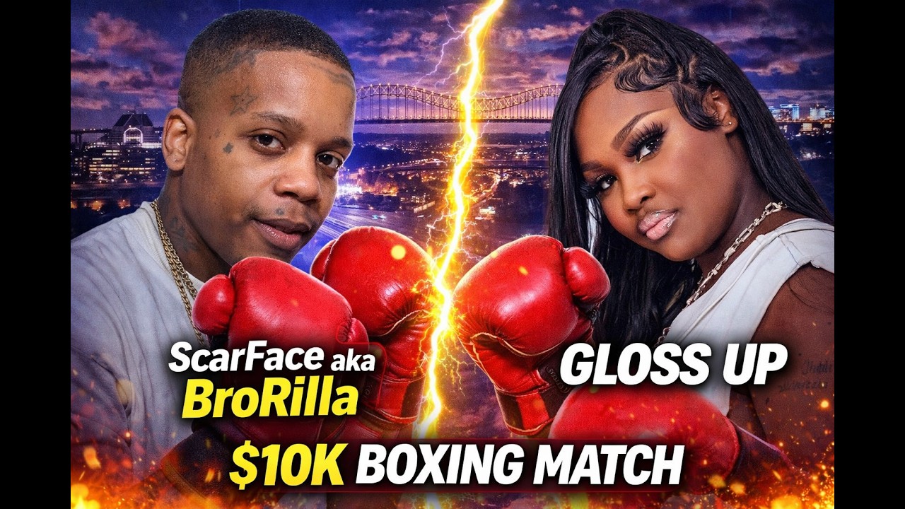 ScarFace aka BroRilla Challenges Gloss Up to $10K Boxing Match 👀 