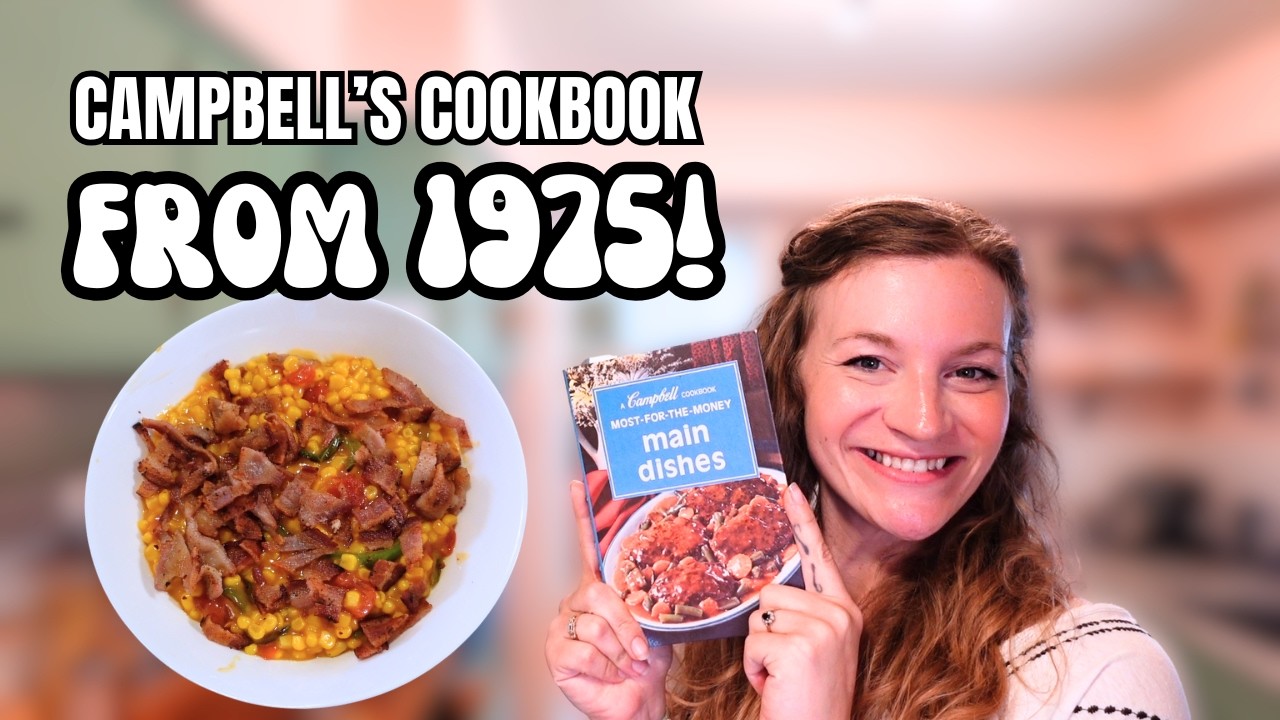 Trying my Vintage Cambell's Cookbook! Cactus Corn from 1975!