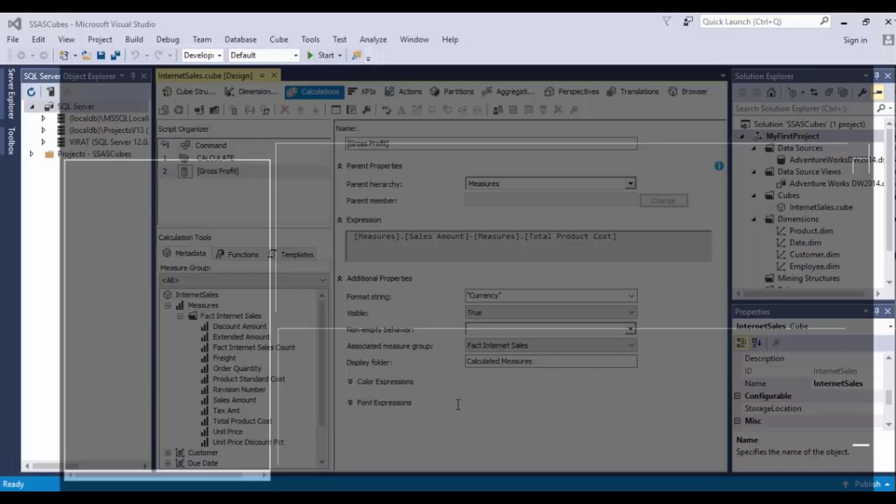 12  SSAS Cube CalculationsCalculatedMembers,NamedSets,ScriptCommand   Bhaskar Reddy Baddam