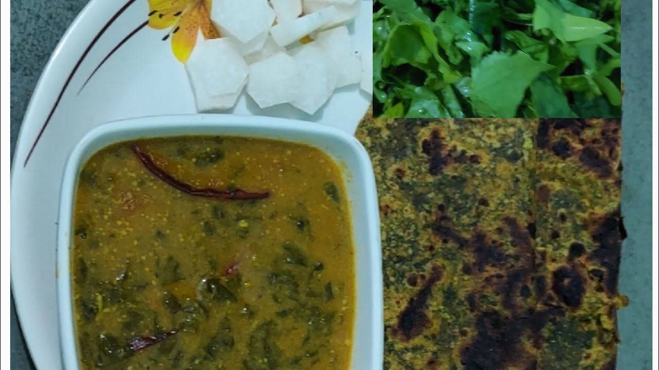 पालक के पराठे के साथ पालक बेसन की सब्जी उंगलियां चाटके खाएंगे #homemade #palakrecipe #yummy #yt