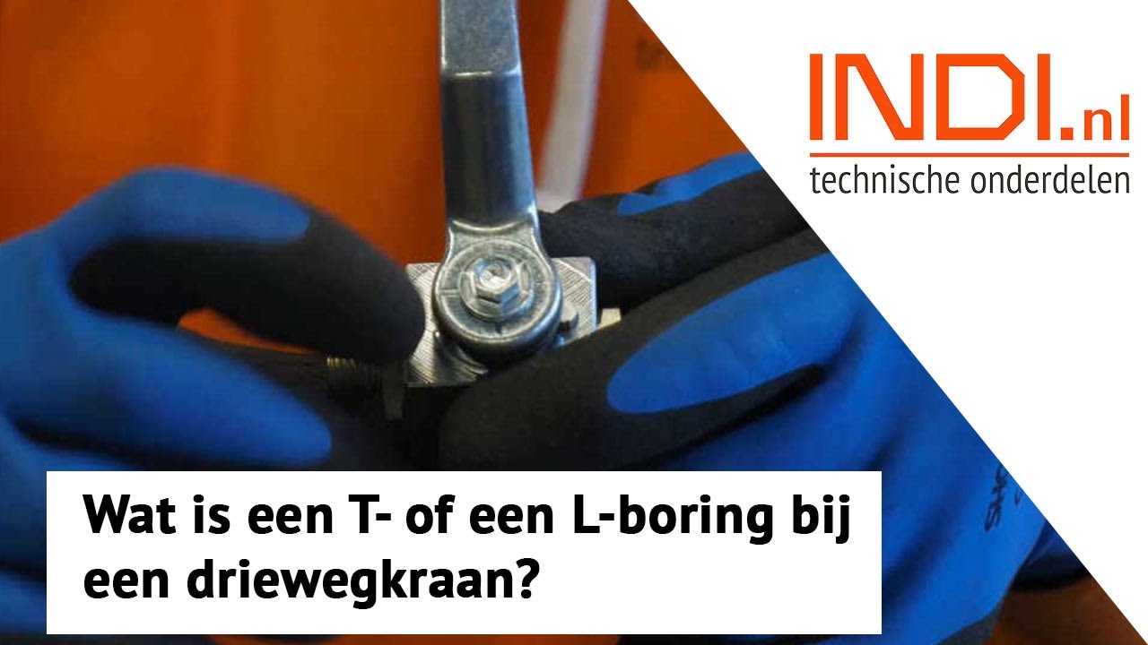 Wat is een T- of een L-boring bij een driewegkraan?