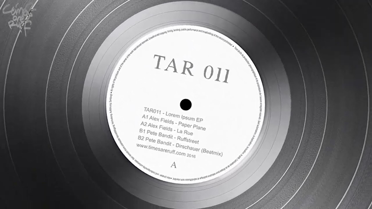 A2 - Alex Fields - La Rue [TAR011][Times Are Ruff][2016]