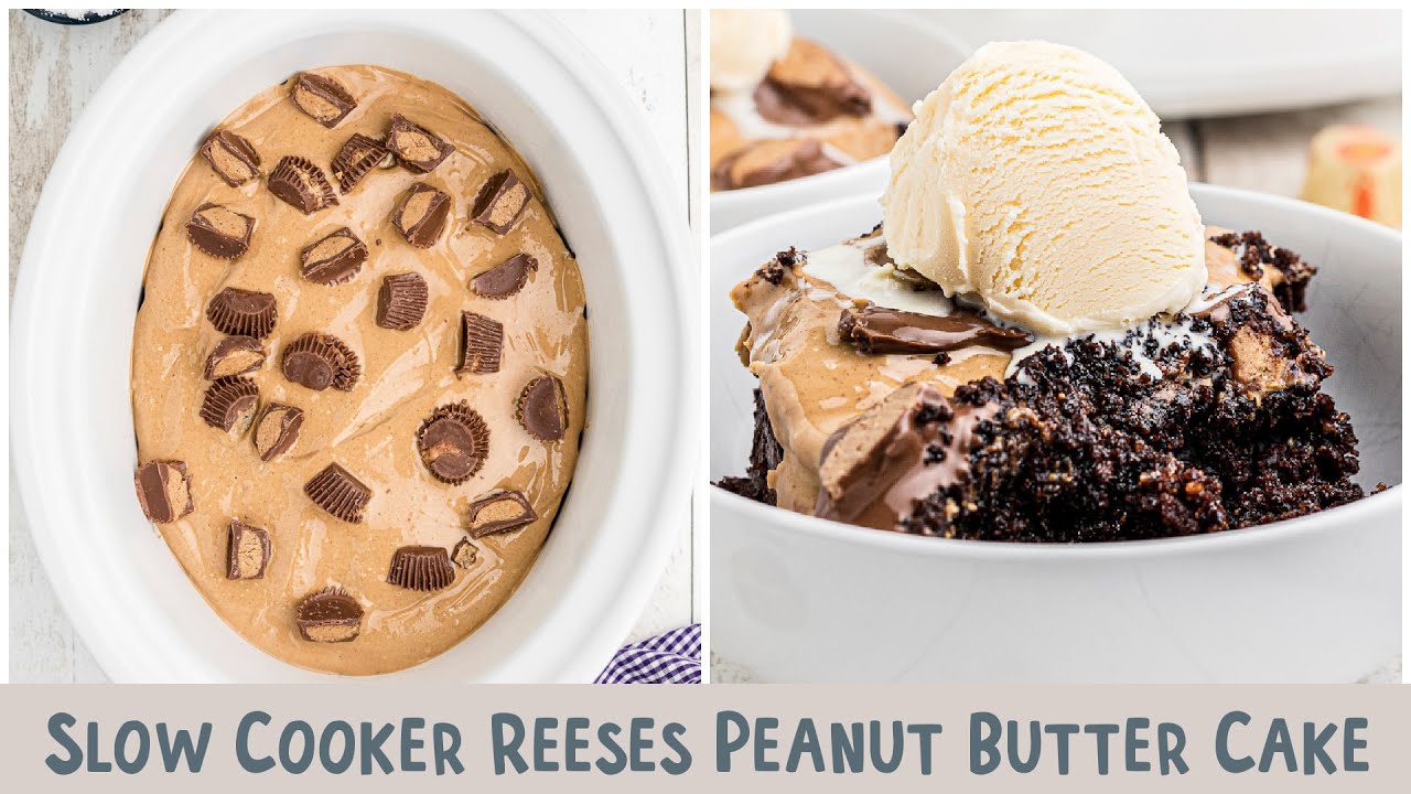 Slow Cooker Peanut Butter Chocolate Cake