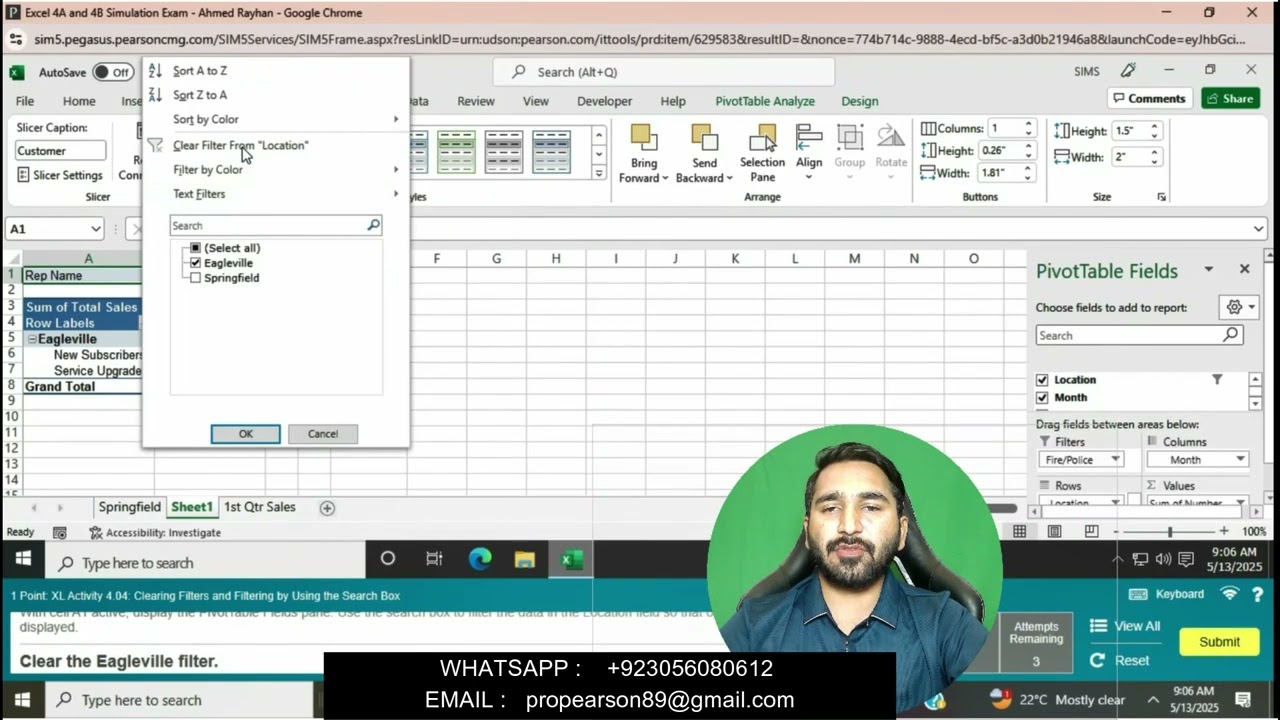 Excel 4A and 4B Simulation Training Exam | Excel 4A and 4B Simulation Exam /Complete Exam A+