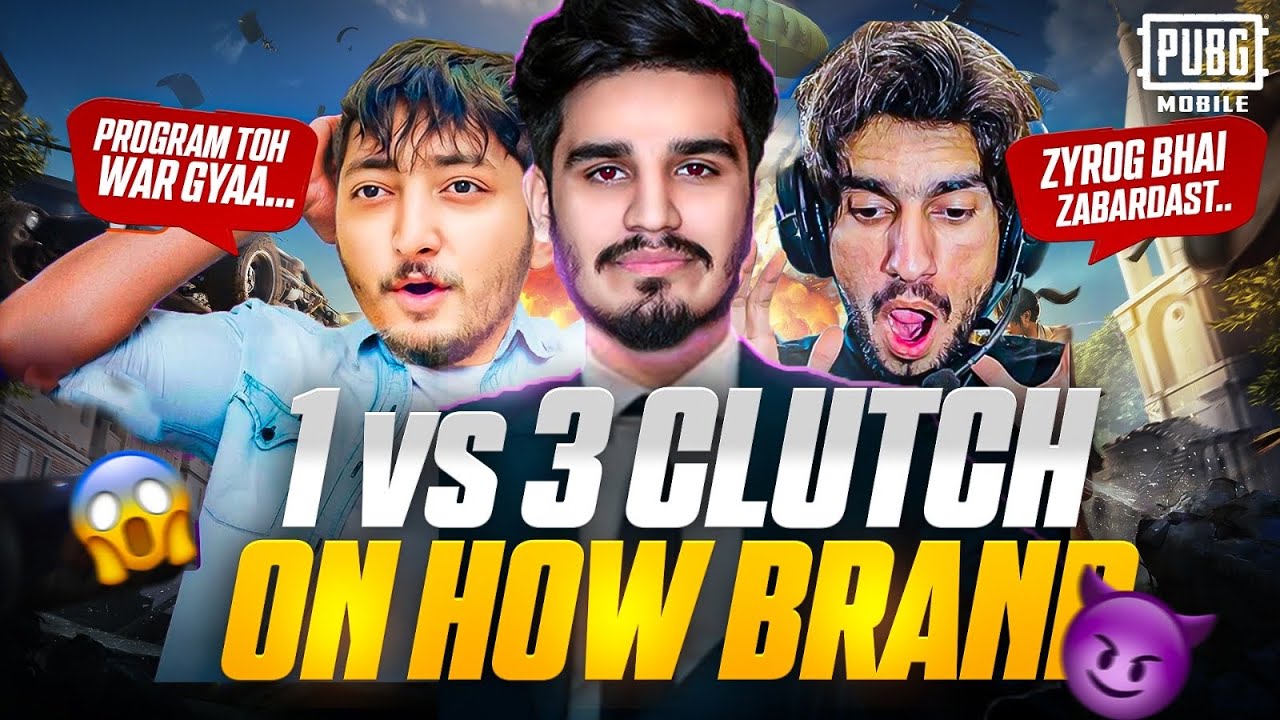 OMG 😱 1vs3 On How Brand | Top Streamers Battle | StarZYROG | PUBG