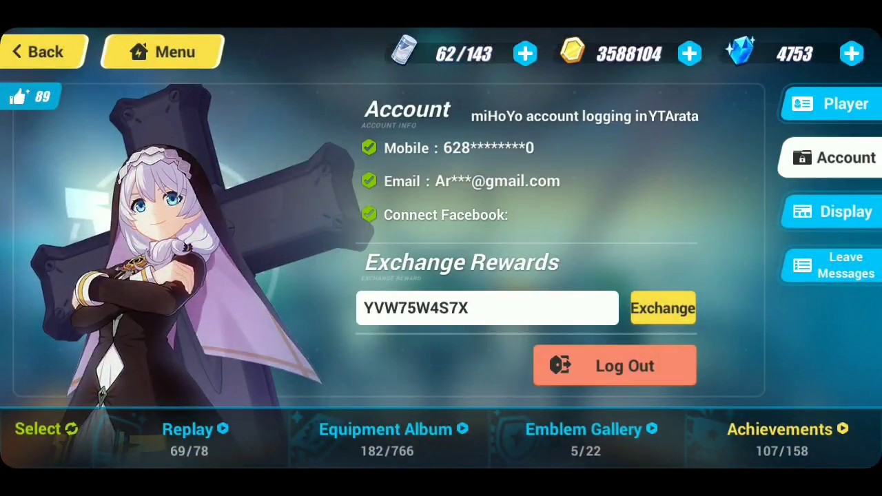 Honkai Impact 3 SEA《崩坏3》 Exchange Code -NEW- ( FREE 300 CRYSTAL! )