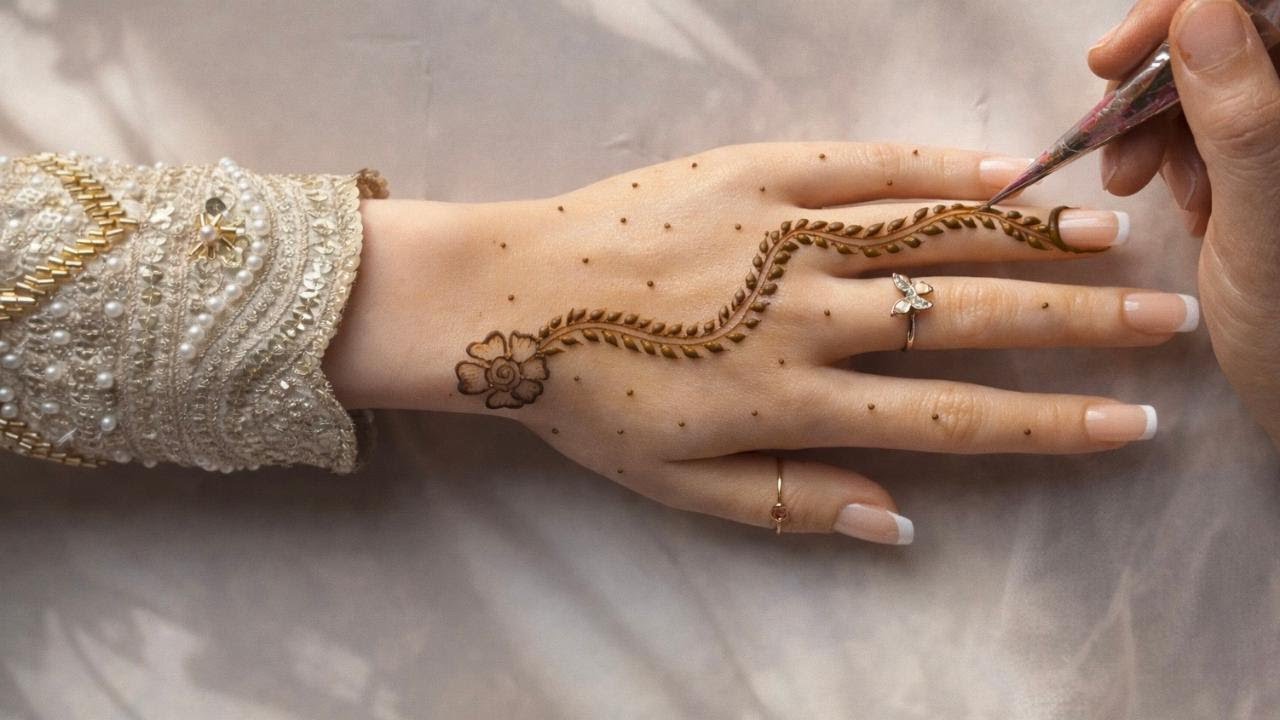 Easy Simple Diwali Special Stylish Mehndi Design | Front hand Mehndi | Aesthetic Henna Design #henna