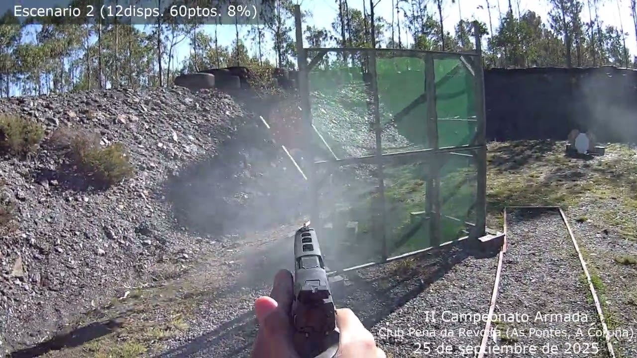1ª competición IPSC. II Campeonato Armada. Club Pena da Revolta (As Pontes, A Coruña). 14º 82.02%