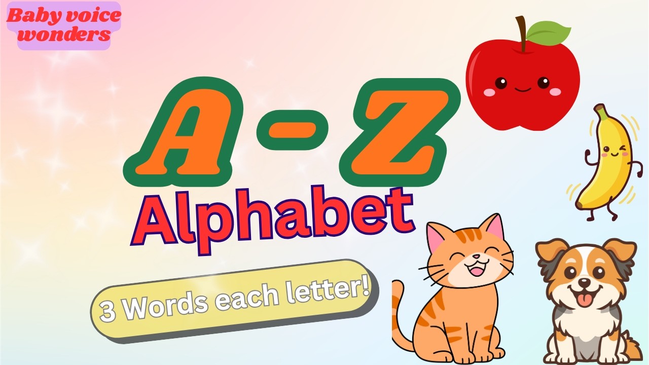 ABC A–Z for Toddlers | Learn Alphabet with 3 Words