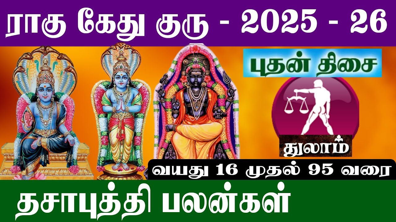 துலாம் ( புதன் திசை ) ராகு கேது - குரு 2025 - 26 | Thulam ( Budhan Thisai ) Ragu Kethu - Guru - 2025