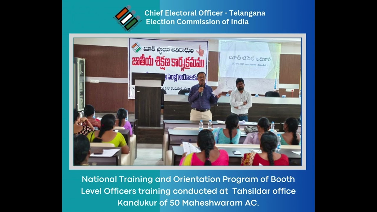 The National Training and Orientation Program for Booth Level Officers (BLOs) was successfully
