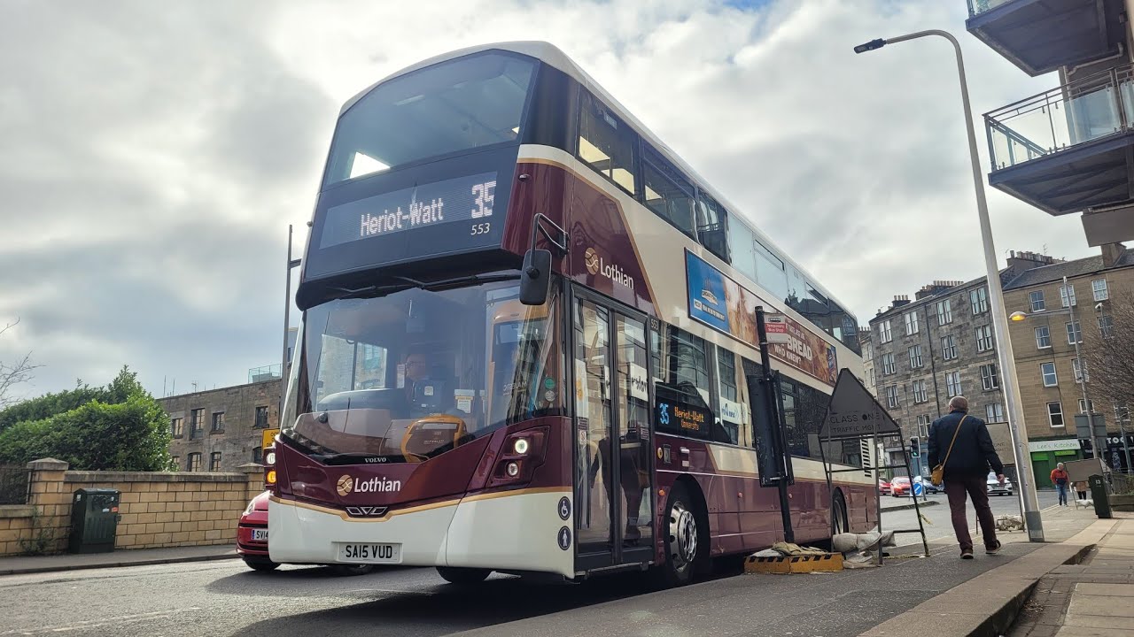 [HD WS] *LOMG ELECTRIC GEARS* Lothian Buses 553 (SA15 VUD) On The 35
