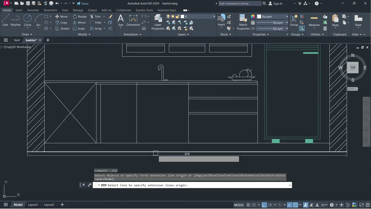 How to Draw  kitchen Elevation in AutoCAD  MALAYALAM