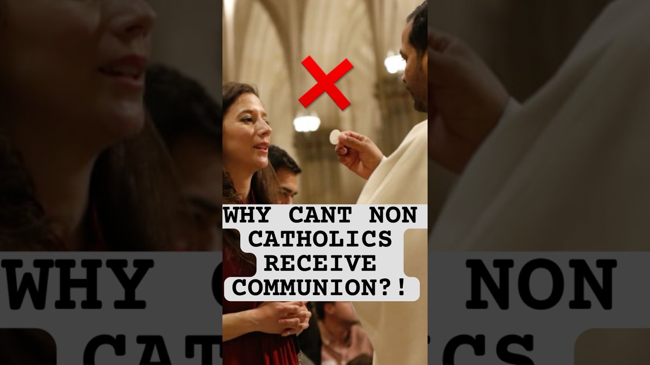 WHY CAN&rsquo;T NON CATHOLICS RECEIVE COMMUNION?! 🍷🍞#catholicchurch #catholic #christian