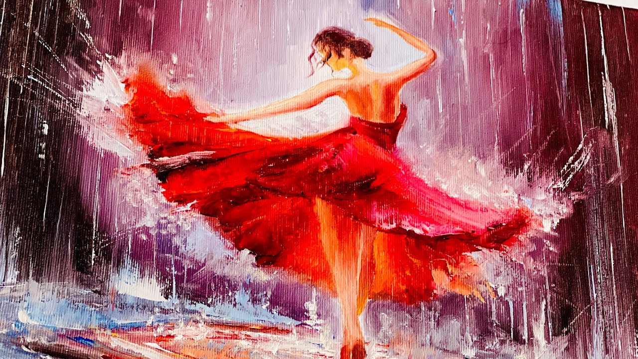 How to Paint a Girl Dancing in the Rain Step by Step? 