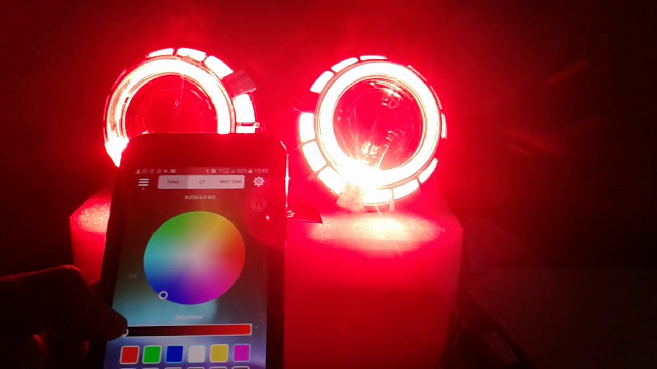 TEST PROJIE HID RGB|BLUTHOOTH|ANDROID|SETEL WARNA VIA HP