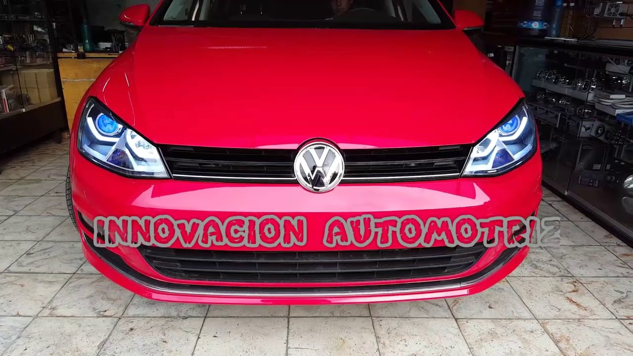 MODIFICACION FAROS A GOLF TSI RETROFIT LUPA SENCILLA OJO DEMONIO TIRA TIPO AUDI