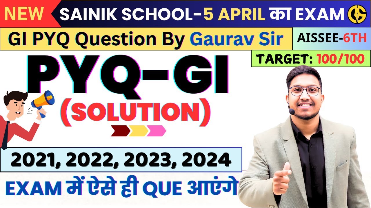 General Intelligence PYQs🔥IMP GI Question for Sainik School Class-6th AISSEE-2025 GI by Gaurav Sir