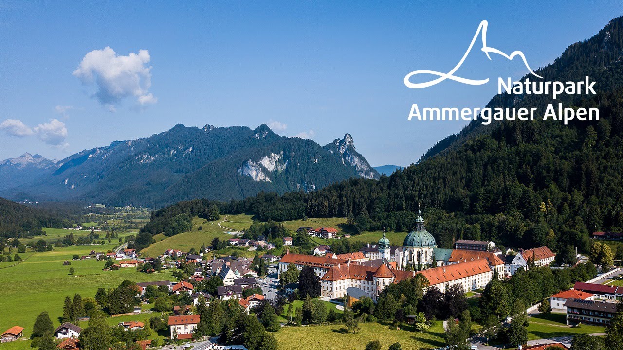 Ettal aus der Luft 🌳 Naturpark Ammergauer Alpen