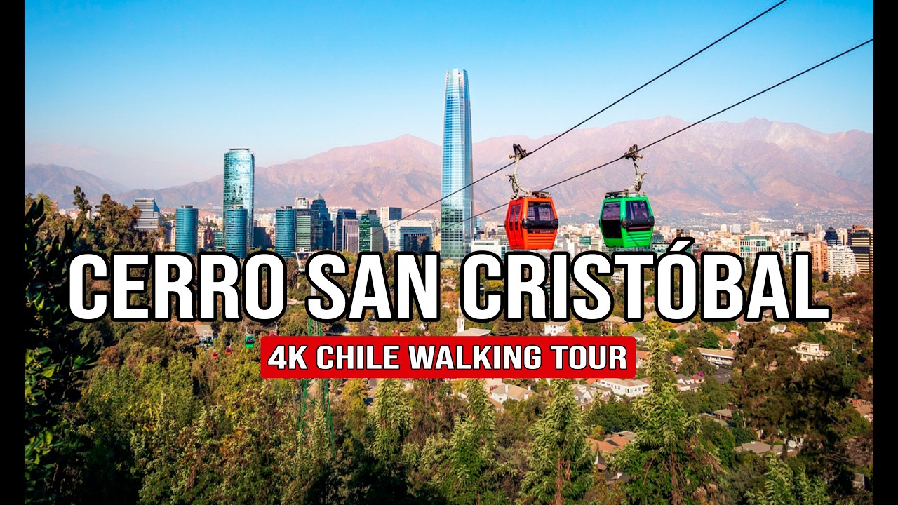 Subiendo el Cerro San Cristóbal | Santiago 🇨🇱 (4K) | Chile Walking Tour