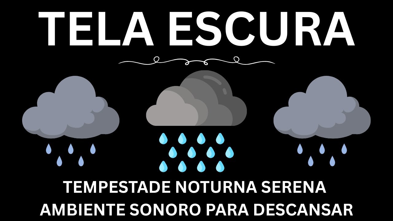 Tempestade Noturna Serena | Ambiente Sonoro para Descansar | Sons Relaxantes para Dormir