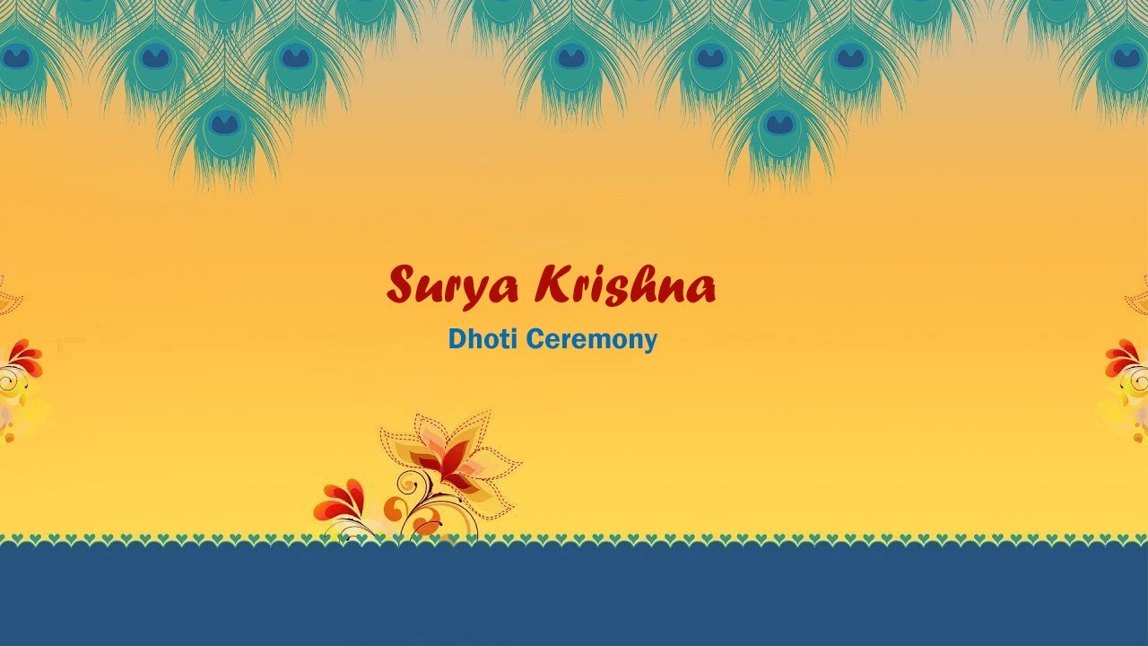 Surya Krishna Dhoti Ceremony