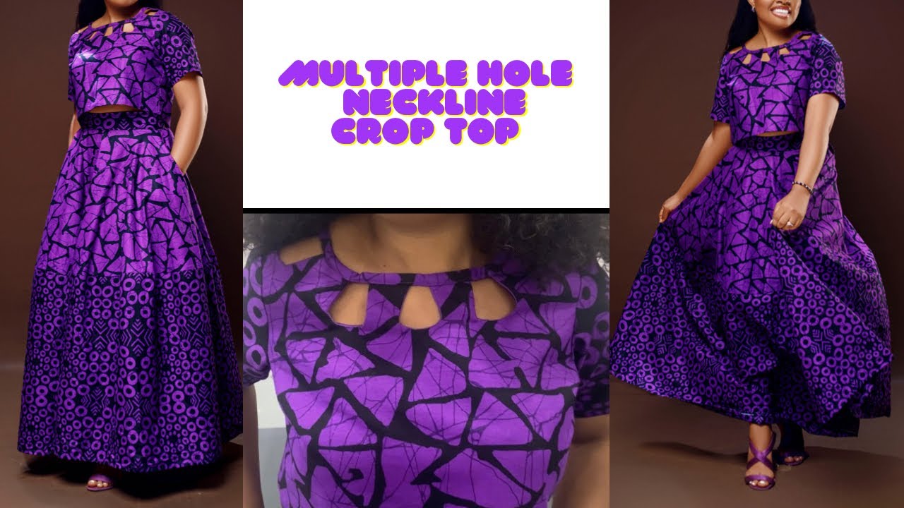 How to create trending crop top with multiple keyhole neckline