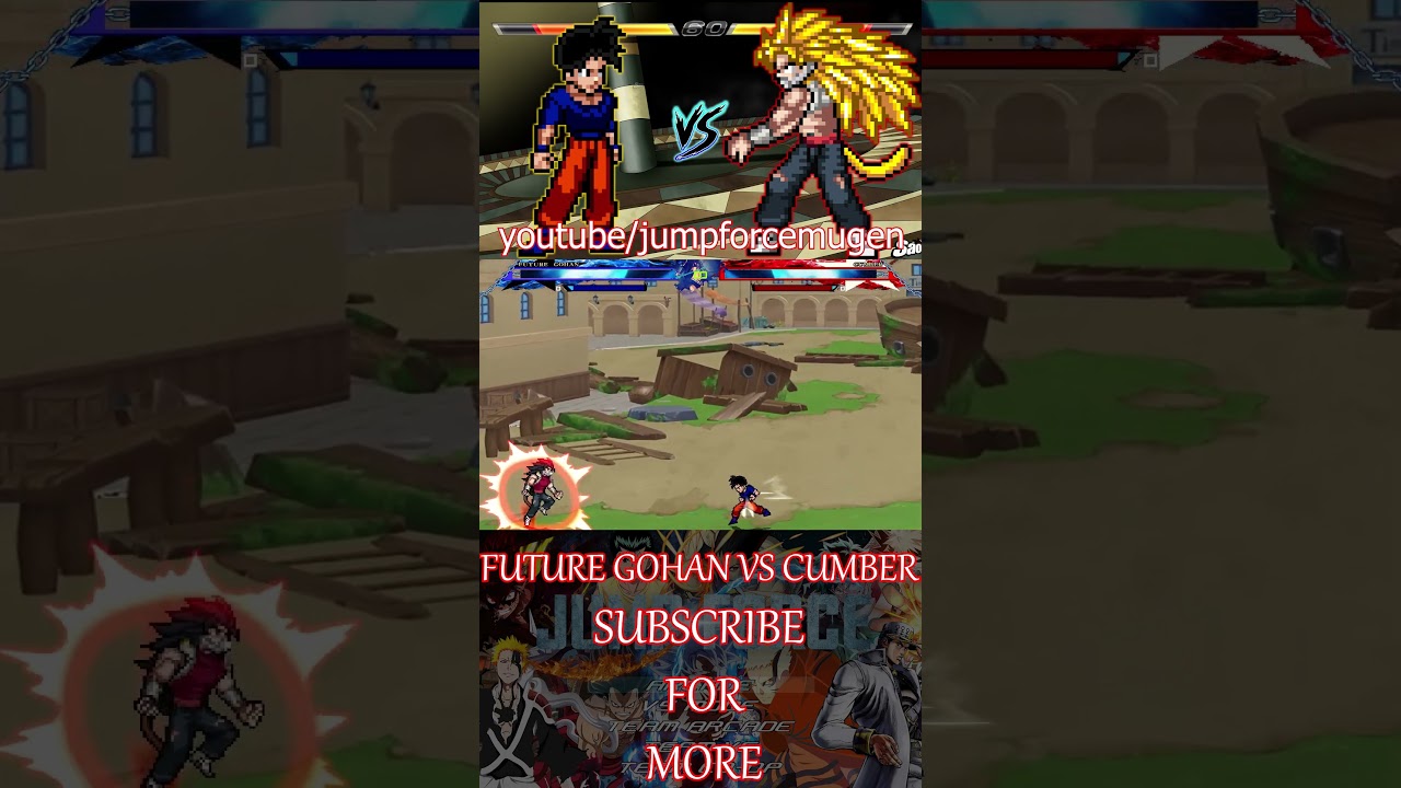 FUTURE GOHAN VS CUMBER #mugen #anime #mugengameplay