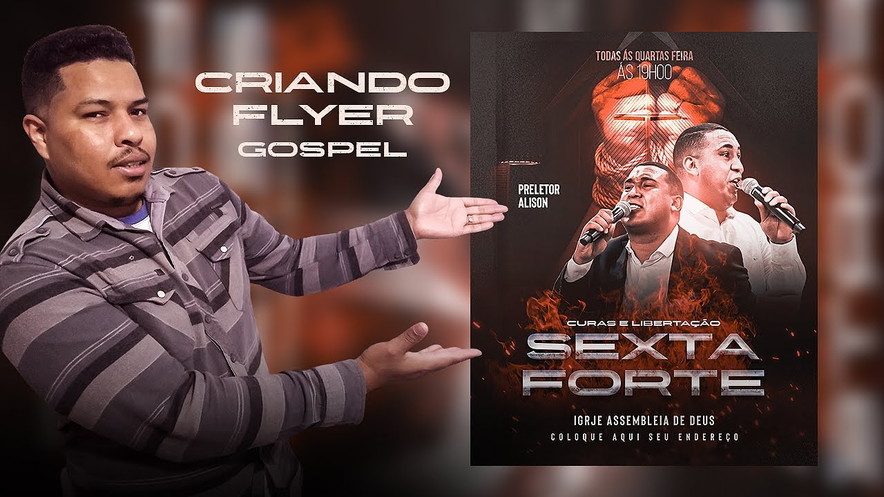 Como fazer flyer gospel para sua igreja  no photoshop