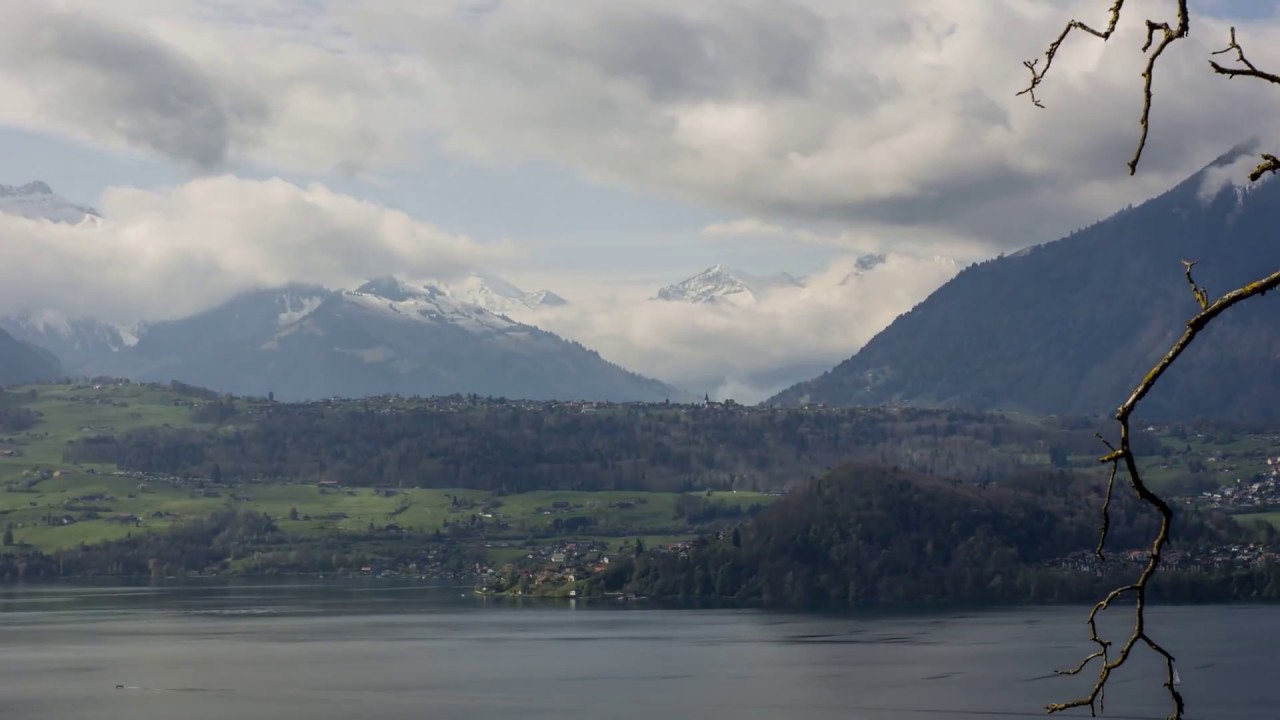Zeitraffer von Gunten mit Sicht auf den Thunersee - Timelapse from Gunten, view on the Thunersee