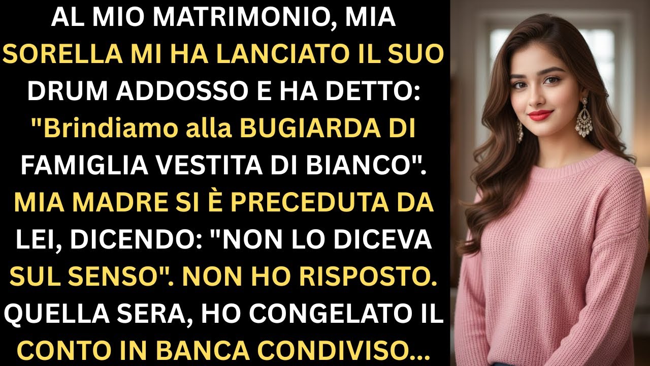 Al Mio Matrimonio, Mia Sorella Mi Ha Lanciato un Drink e Mi Ha Chiamata Bugiarda