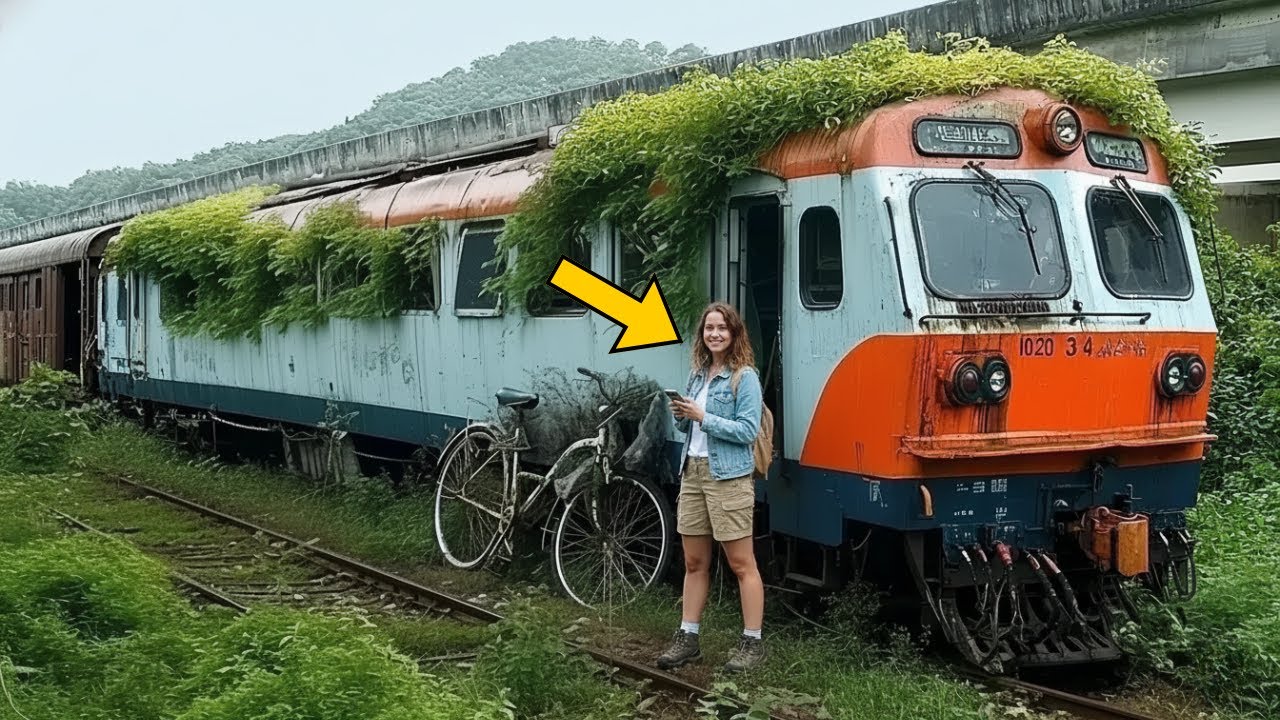 Молодая женщина живет внутри старого локомотива. Но подождите, пока не увидите, что внутри!