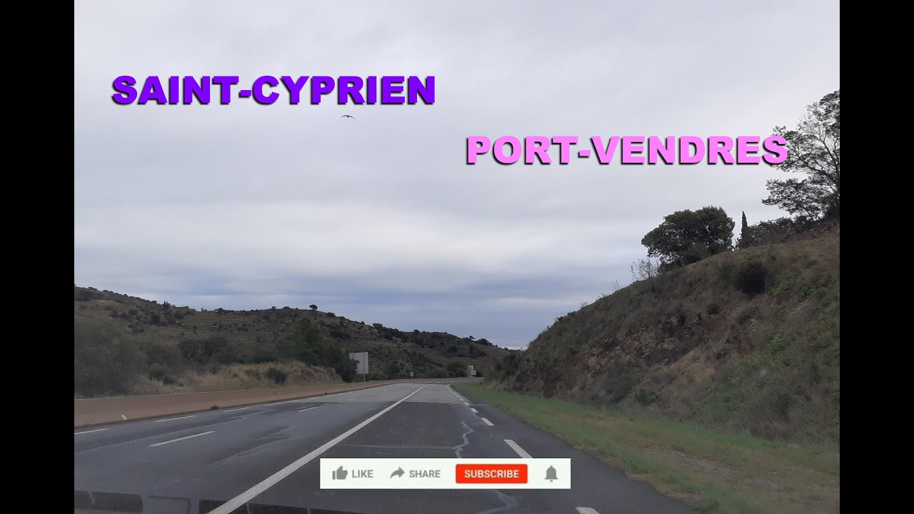 ASMR RELAXATION : DRIVING ON FRENCH ROADS PART 12 (Conduite entre SAINT-CYPRIEN et PORT-VENDRES)