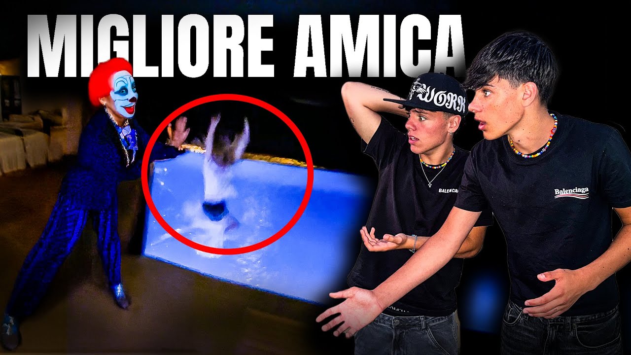 CLOWN ASSASSINO butta la MIA MIGLIORE AMICA in PISCINA di NOTTE a MYKONOS! *terrificante*
