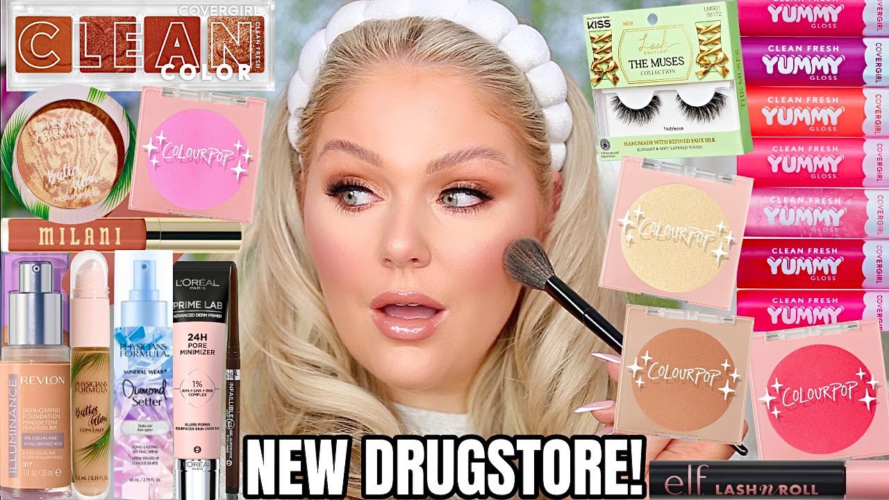 VIRAL *NEW* DRUGSTORE MAKEUP TESTED 😍 FIRST IMPRESSIONS MAKEUP TUTORIAL | KELLY STRACK
