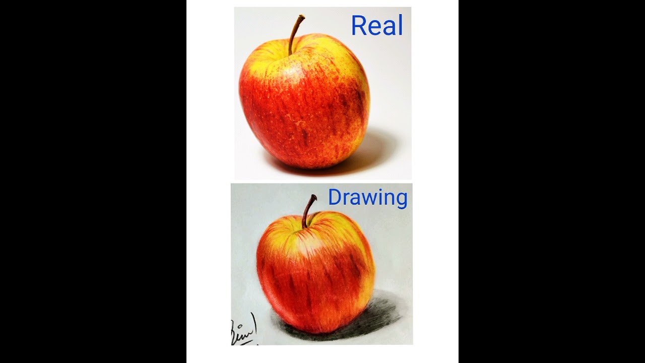 Real vs Drawing#art#top#easydrawing#fruits#realisticdrawing#shorts