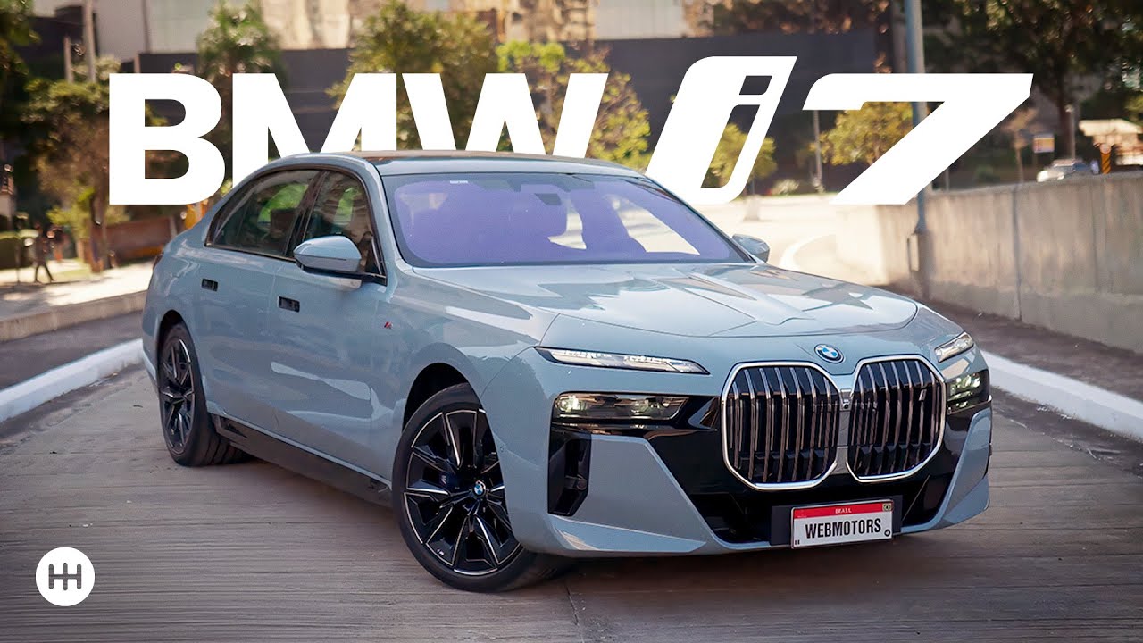UM CARRO COM CINEMA, CRISTAIS NO FAROL E QUE CUSTA MAIS DE R$ 1 MILHÃO!  🤩 TESTAMOS O BMW i7
