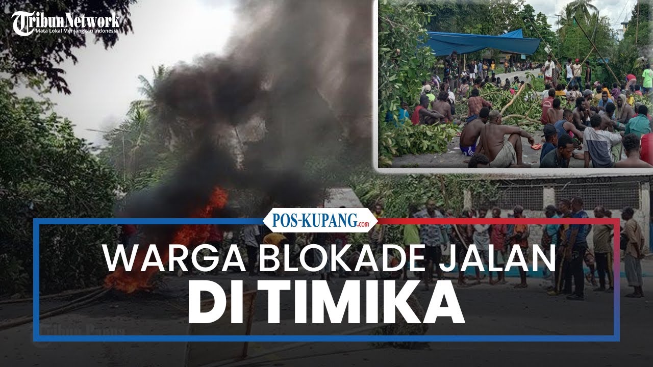 Warga Blokade Jalan Poros Mapurujaya Timika, Buntut Penemuan Mayat