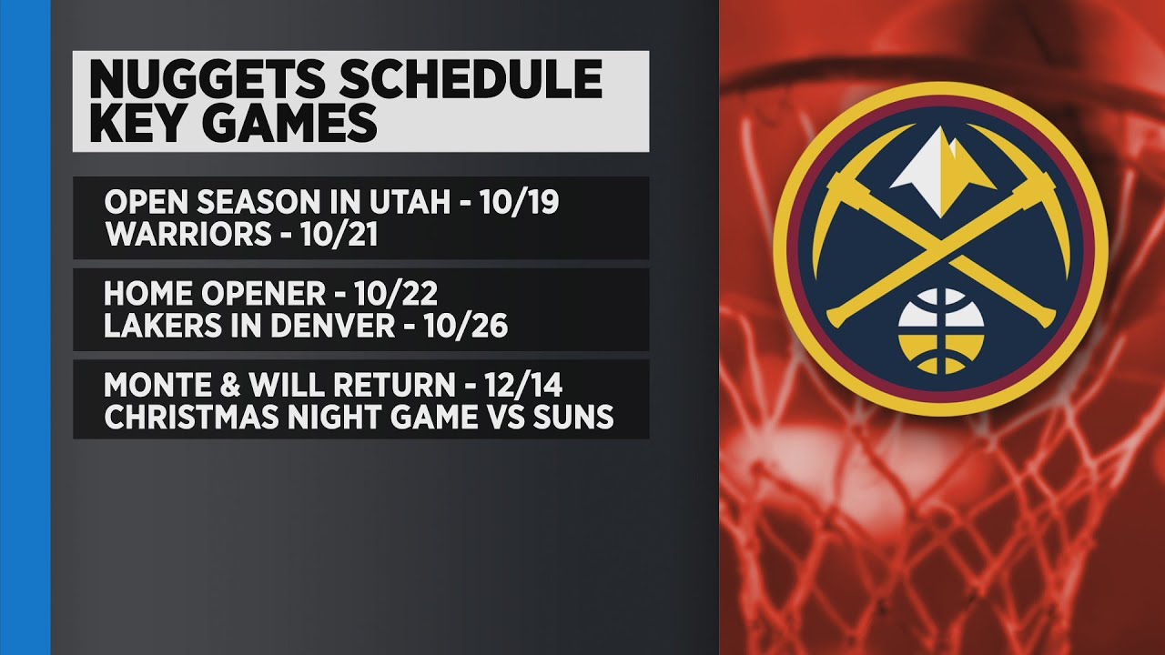 Nuggets regular season schedule released