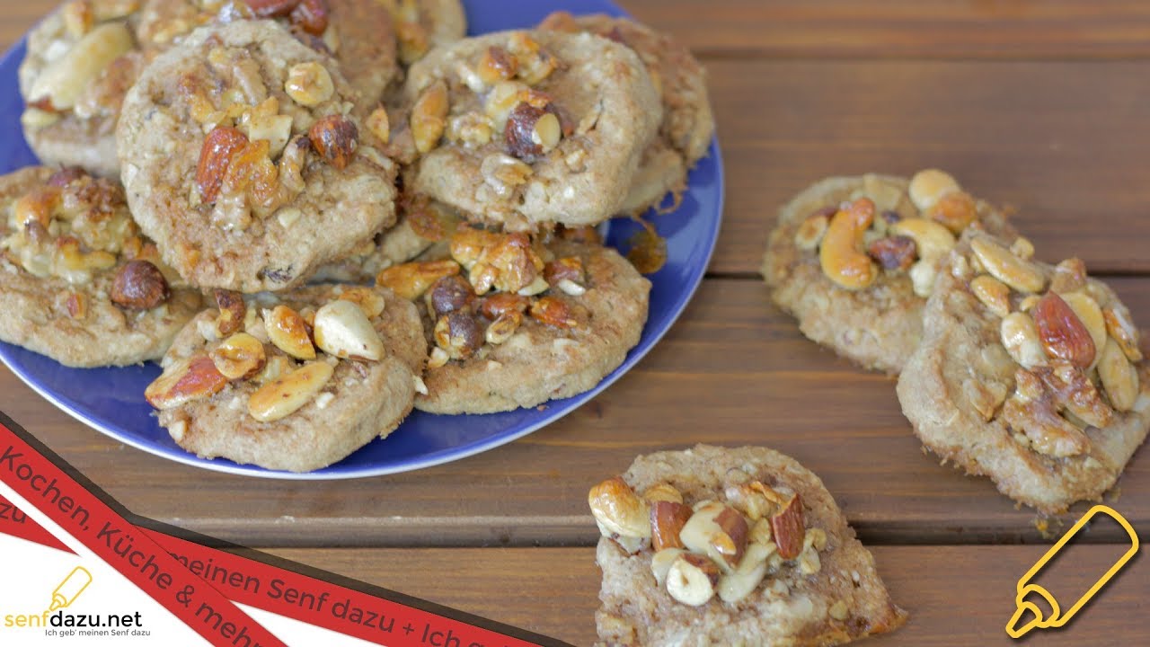 Nusskekse Rezept I Cookies mit N&uuml;ssen ganz einfach selber machen I Blitzrezept