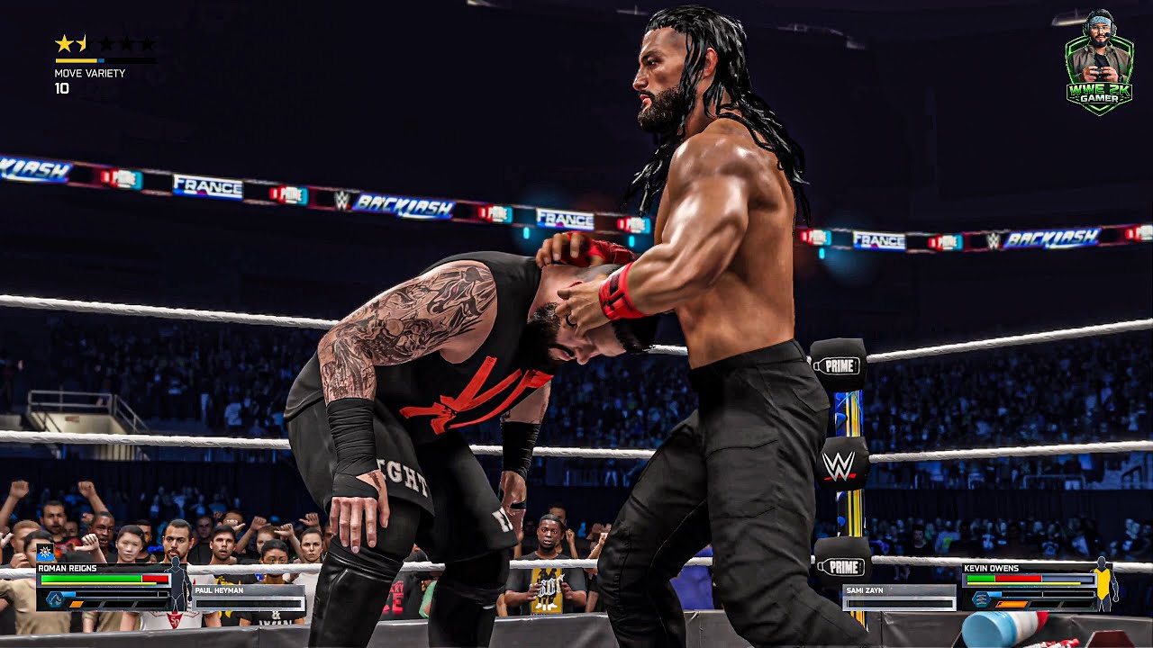 Кевин Оуэнс против Романа Рейнса — матч в режиме WWE Universe.