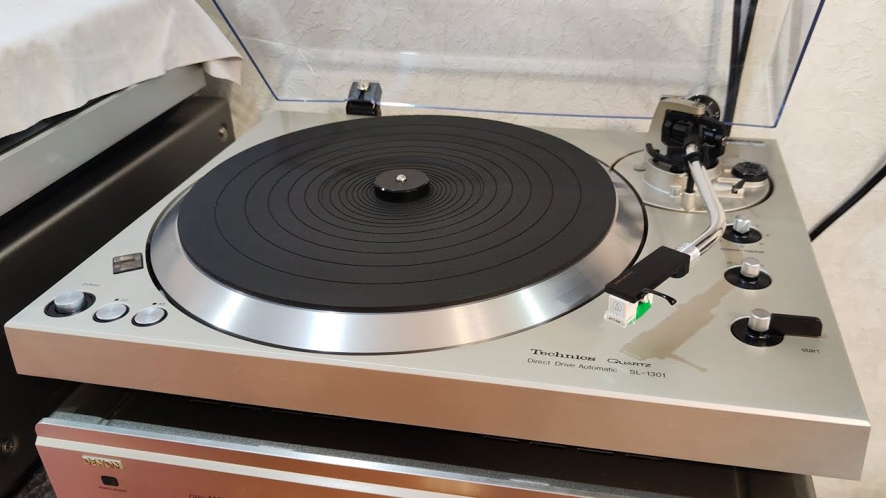 Technics SL-1301 with Audio-Technica AT-10G working video s/n DA8727A082