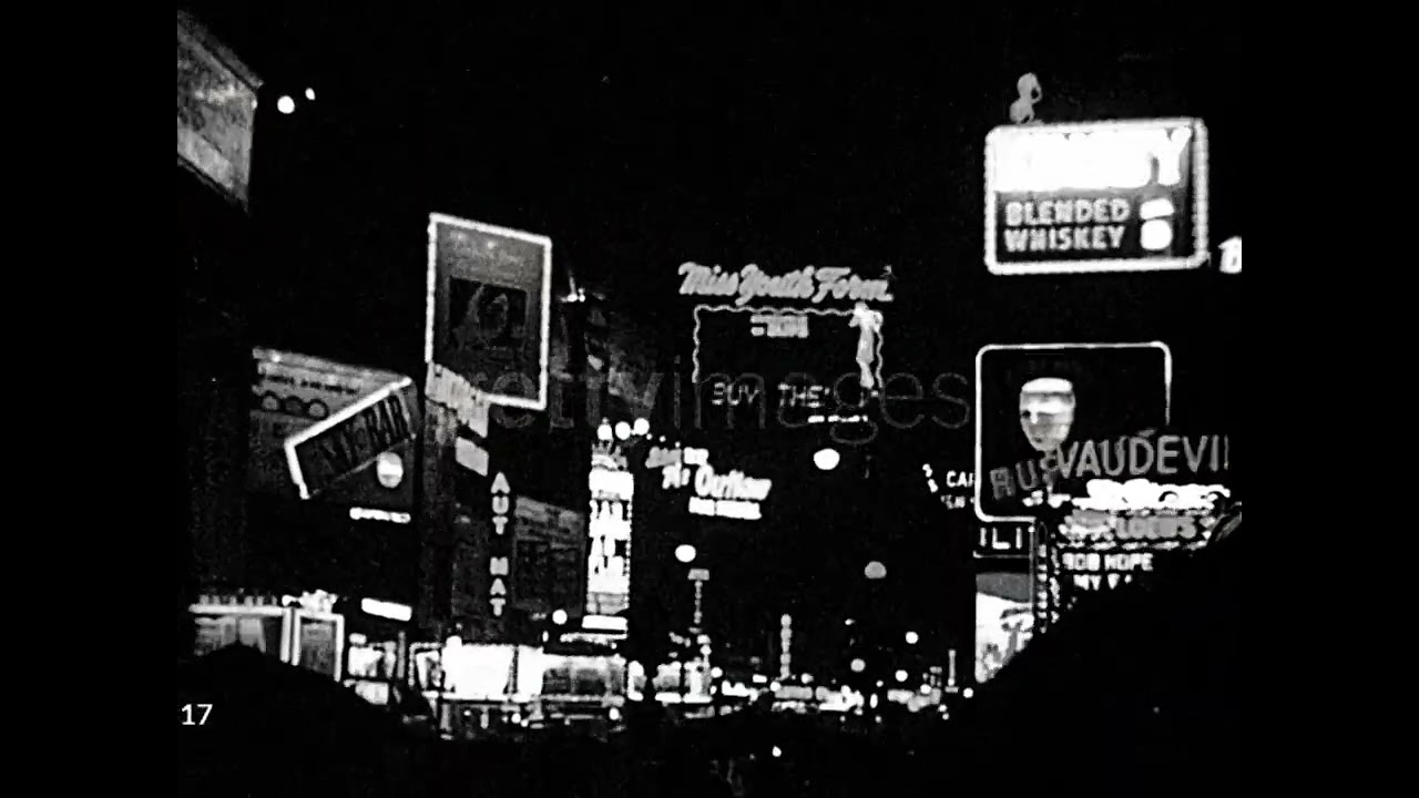 [1945-1946] New Year's Eve in Times Square Ball Drop (Real Footage) (With NBC Audio)
