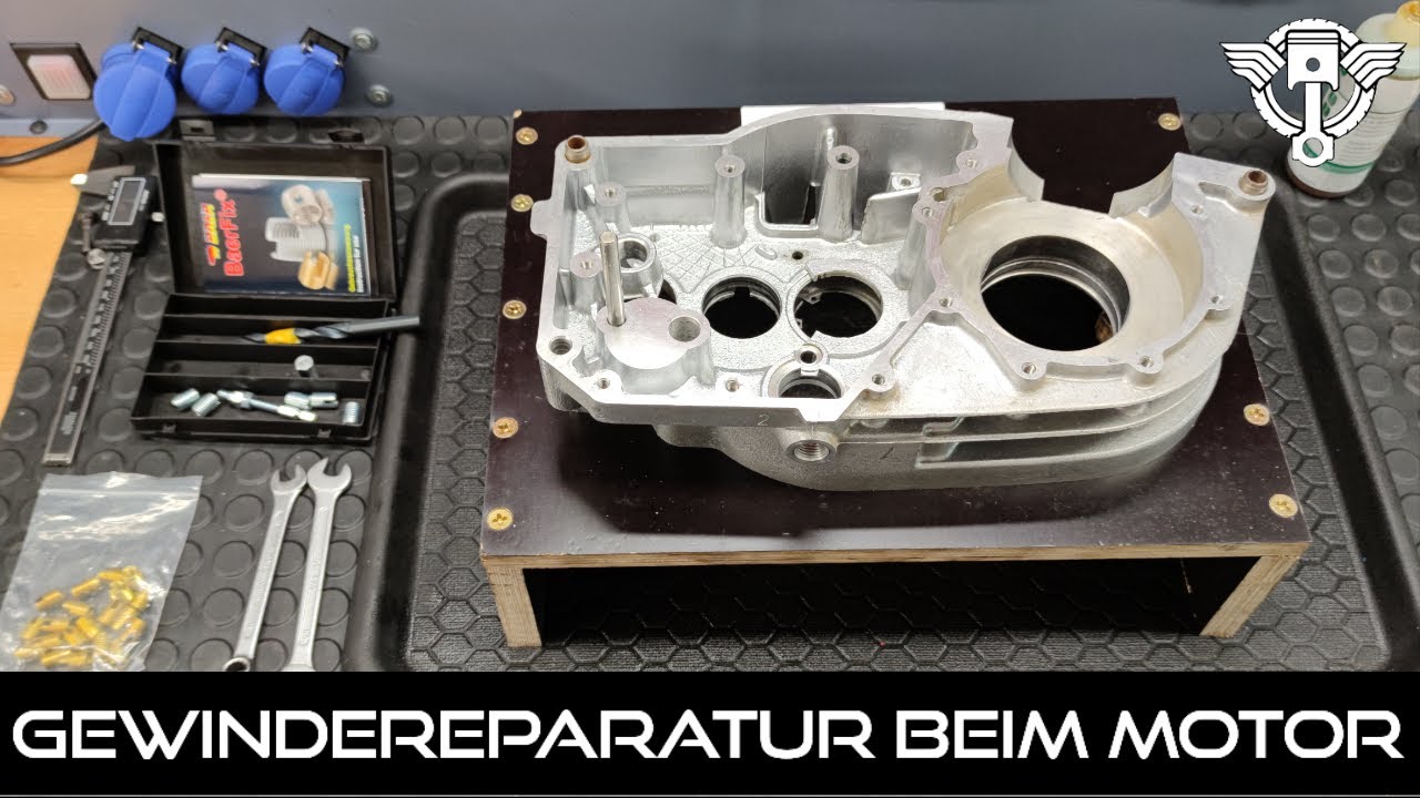 Defektes Gewinde reparieren am MZ Motor mit Gewindeeinsätzen selbstschneidend /Helicoil Alternative