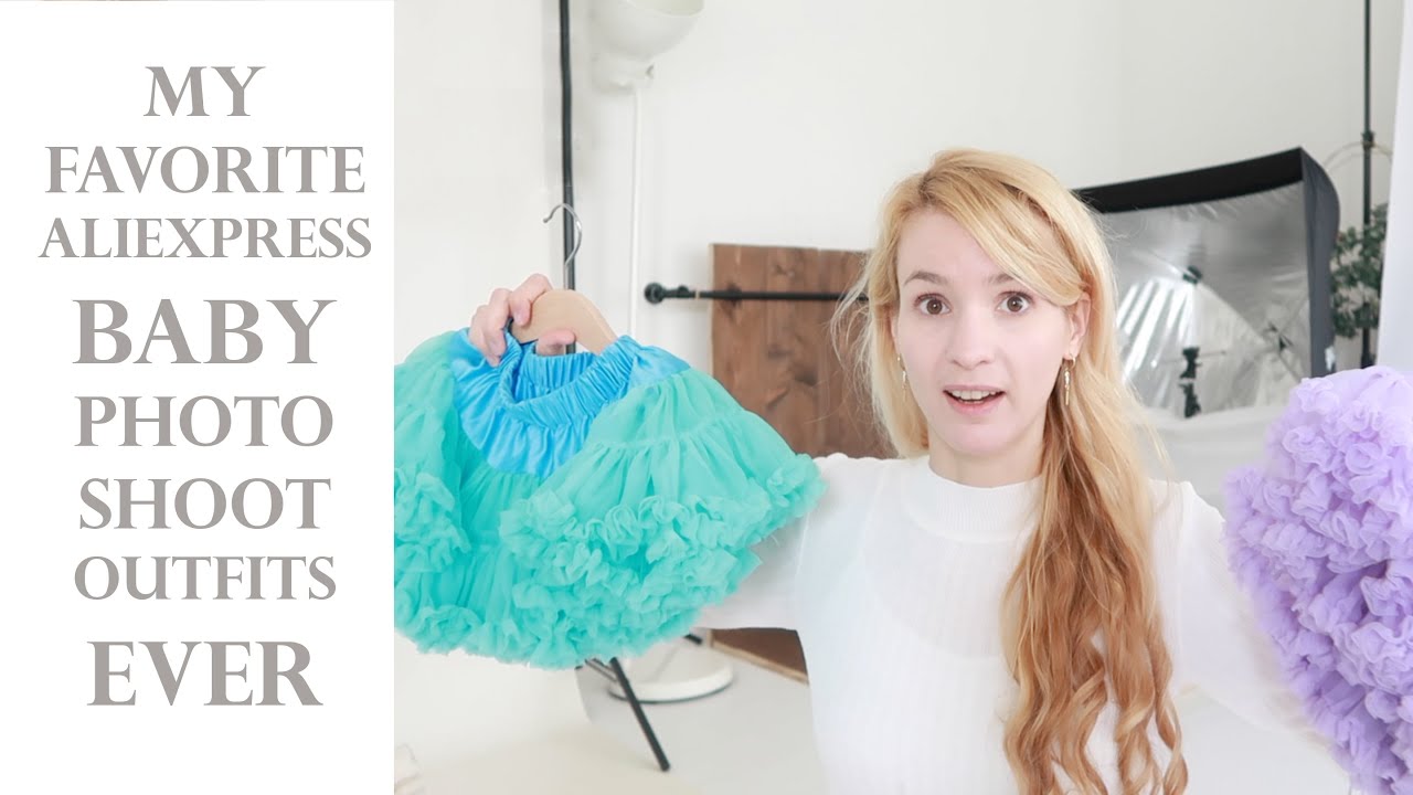 My FAVORITE Aliexpress Baby Outfits EVER in the photo studio & CAKE TOPPER