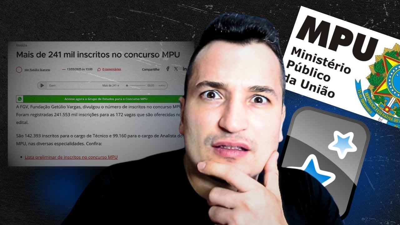 🔥CONCURSO MPU: FGV assustou geral! Sua chance aumentou?