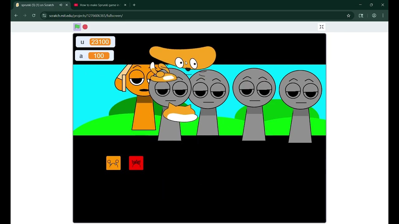 How to make Sprunki on Scratch Part 3 -  Making Clukr and Funbot by Tej
