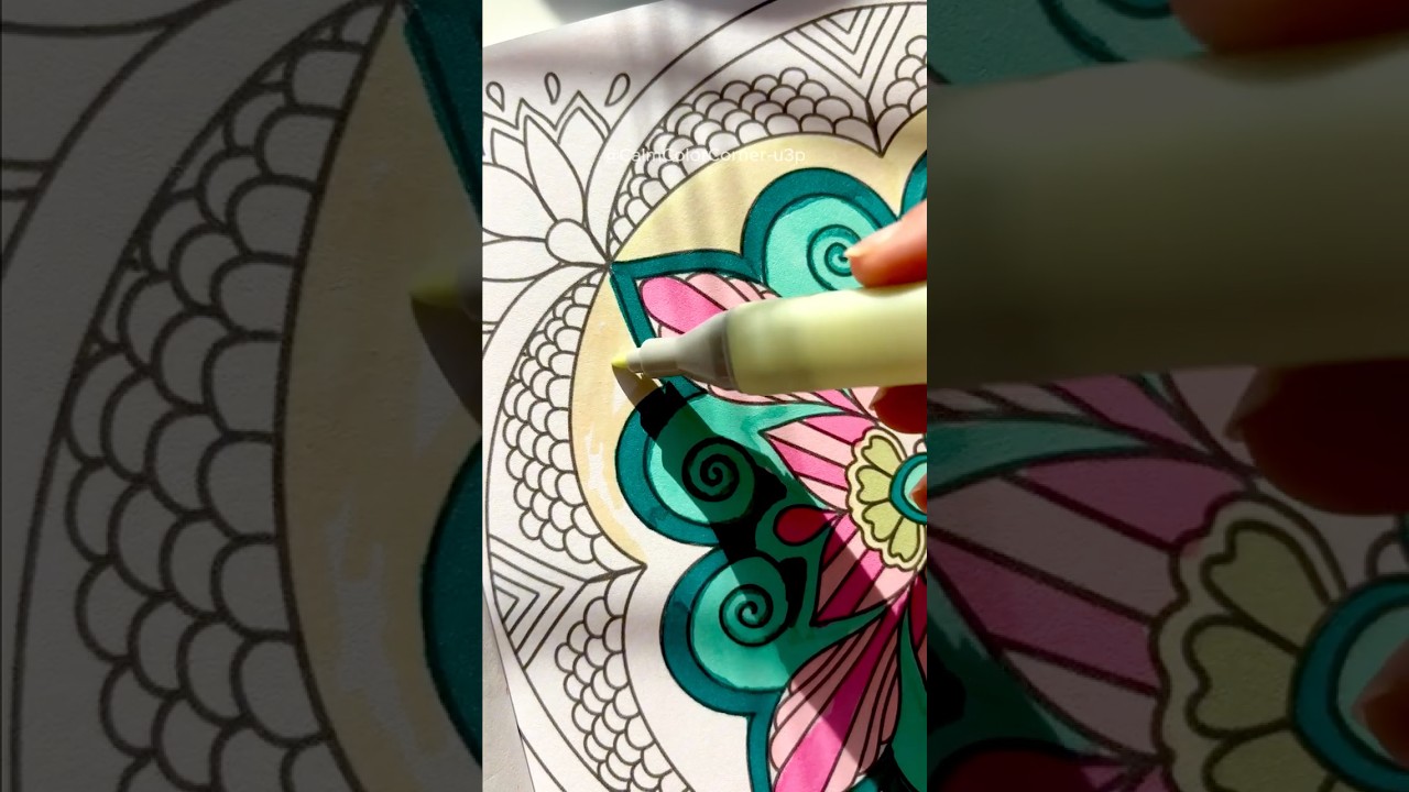 Relaxing Mandala Coloring 🌸💚 Green ASMR
