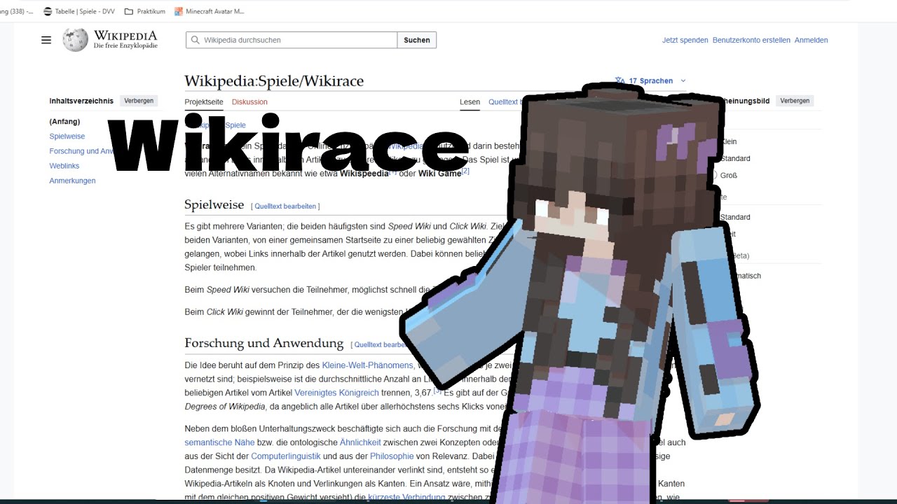 Wikirace (nur etwas verwirrt)